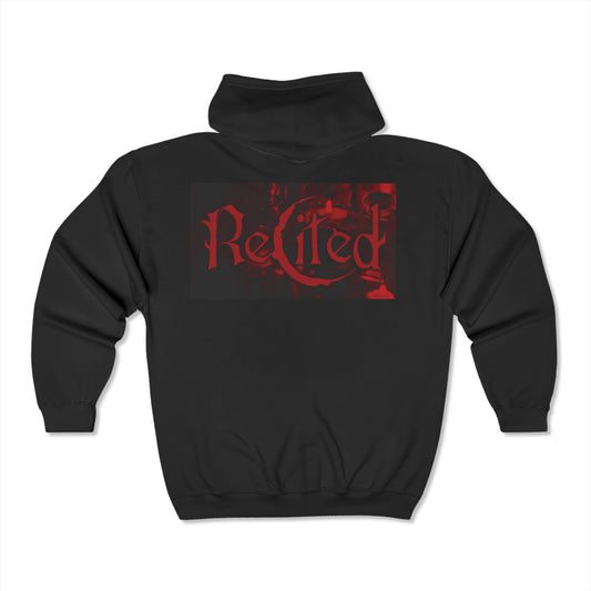 Recited Sealed Zip Hooded Sweatshirt